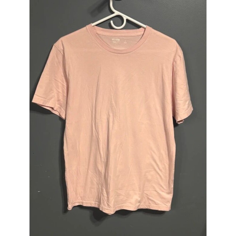 Hollister Pink Classic Fit 100% Cotton Men T Shirt Size Med